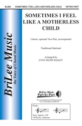 Sometimes I Feel Like a Motherless Child Unison/Two-Part choral sheet music cover